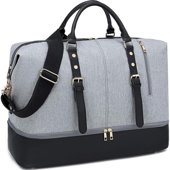 Weekender Overnight Bag Oversized Travel Duffel for Men and Women Carry On Tote - Picture 1 of 7